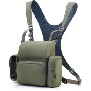WCW- Binocular Harness Chest Pack: Waterproof Bino Case with Rangefinder Pocket for Birdwatching and Hiking(Raincoats)