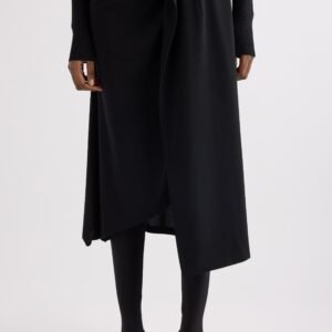 Balenciaga Draped Tailored Crepe Skirt