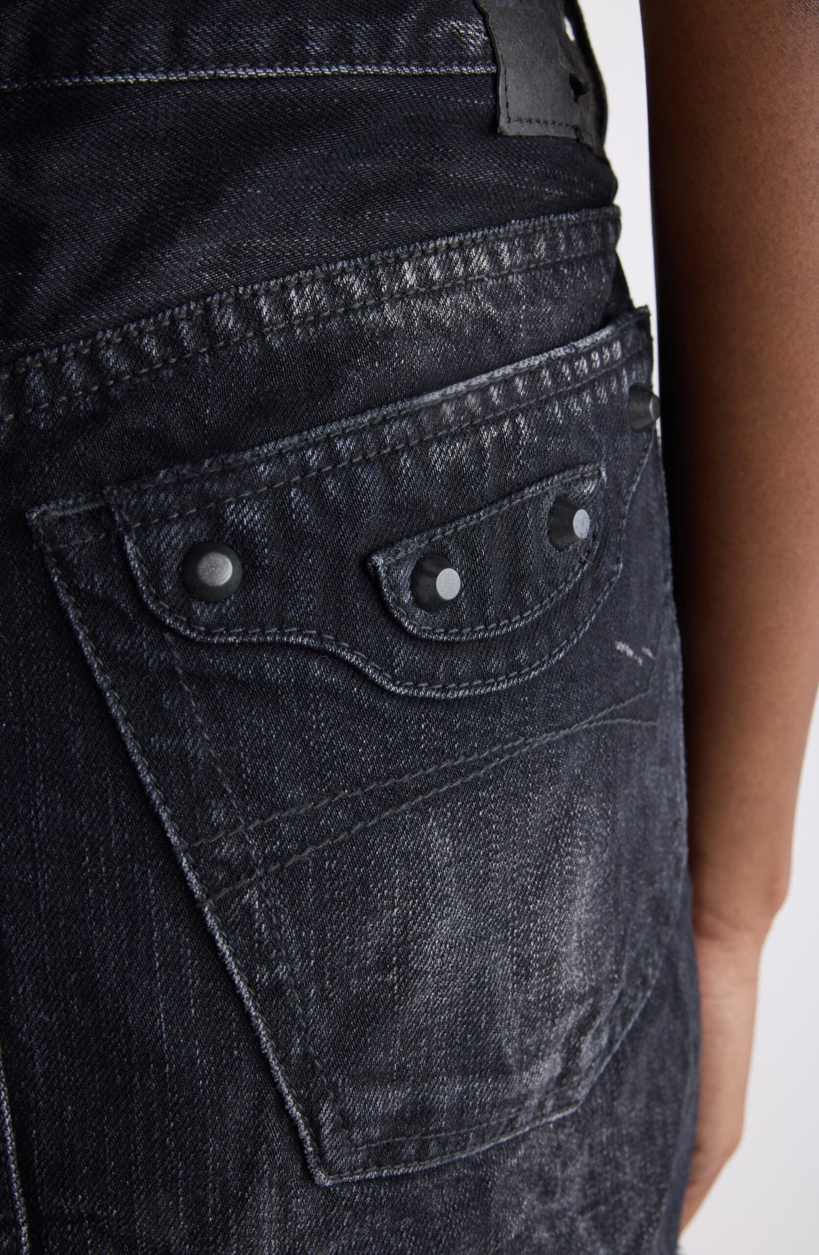 Balenciaga City Distressed Cutoff MIniskirt - Image 5