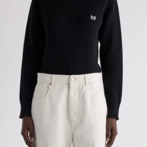 Balenciaga Logo Embroidered Wool Sweater