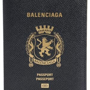 Balenciaga Passport Leather Vertical Bifold Wallet