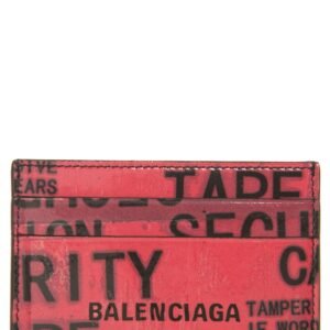 Balenciaga Tape Type Leather Card Holder
