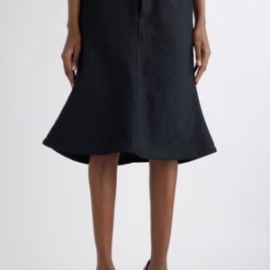 Balenciaga Denim A-Line Midi Skirt
