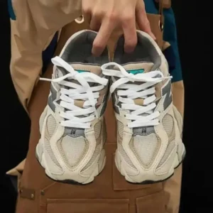 Hot Trend 2026 Unisex Chunky Running Sneakers Pink Mesh & Suede Athletic Shoes with Breathable Cushioning Anti-Slip Sole for Men Women casual