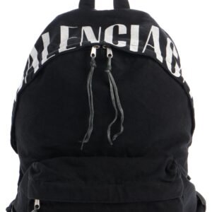 Balenciaga Editor Washed Cotton Canvas & Leather Backpack