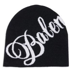 Balenciaga Jacquard Logo Wool Beanie