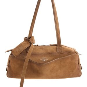 Balenciaga Small Carrie Waxed Suede Tote