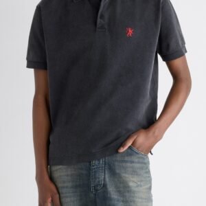 Balenciaga Standard Logo Embroidered Piqué Polo