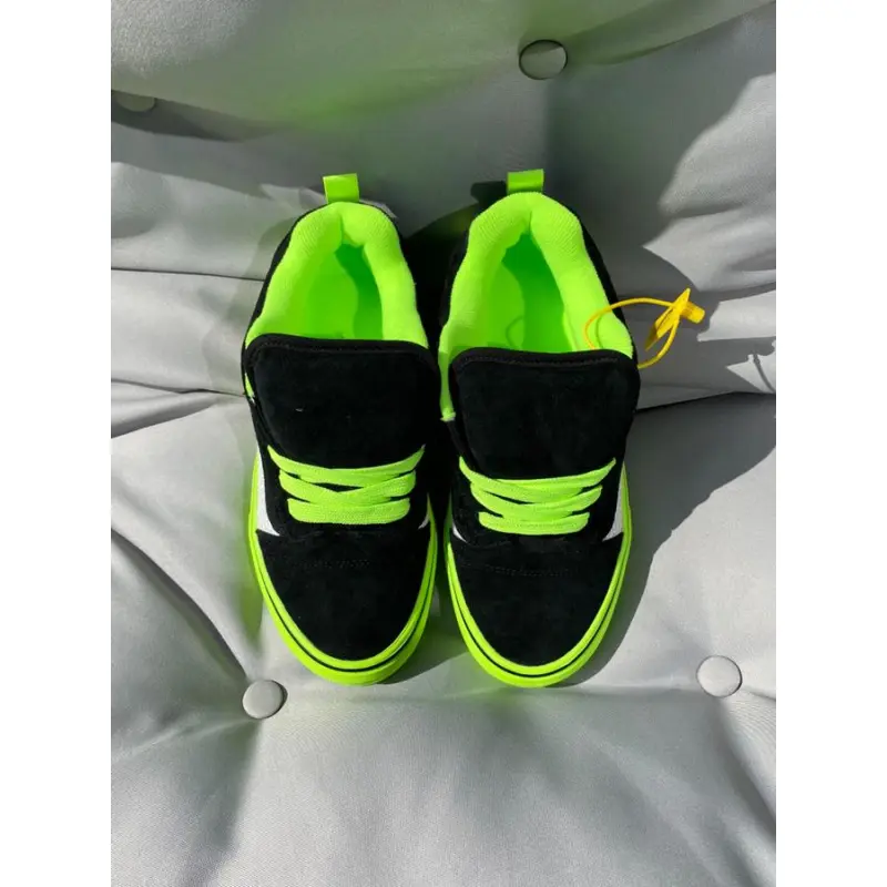 New Couple Sneakers Fluorescent Trendy Shoes Mint Casual Trainers Board Shoes Men Women All Seasons PU Leather Rubber Sole - Image 9