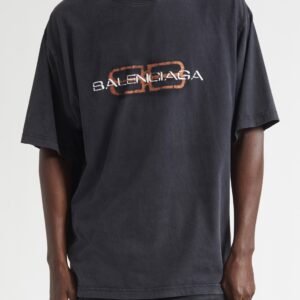 Balenciaga Logo Cotton Graphic T-Shirt
