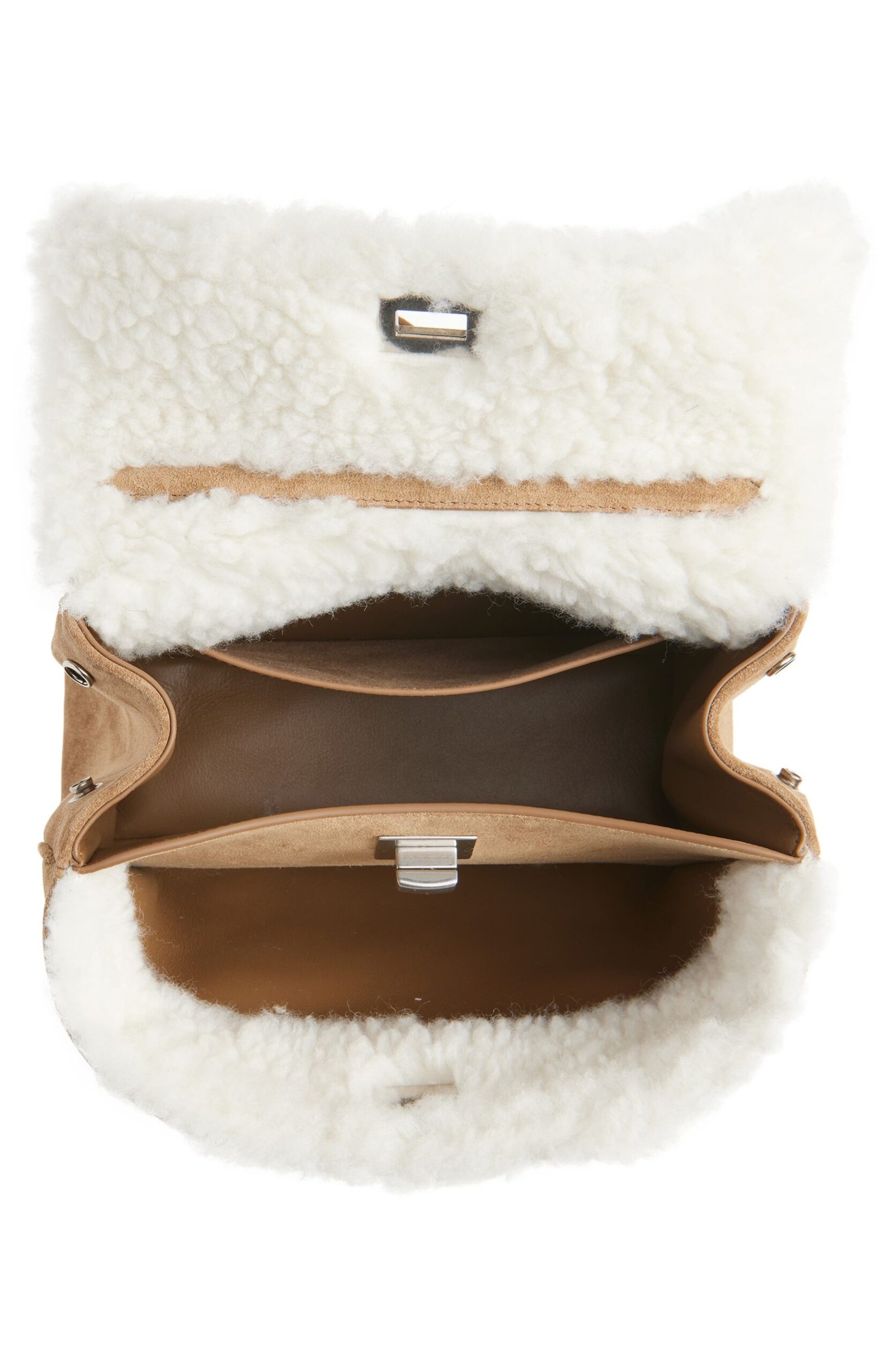 Balenciaga Mini Rodeo Suede & Fleece Top Handle Bag - Image 5