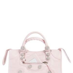 Balenciaga Small Le City Giant Stud Leather Top Handle Bag