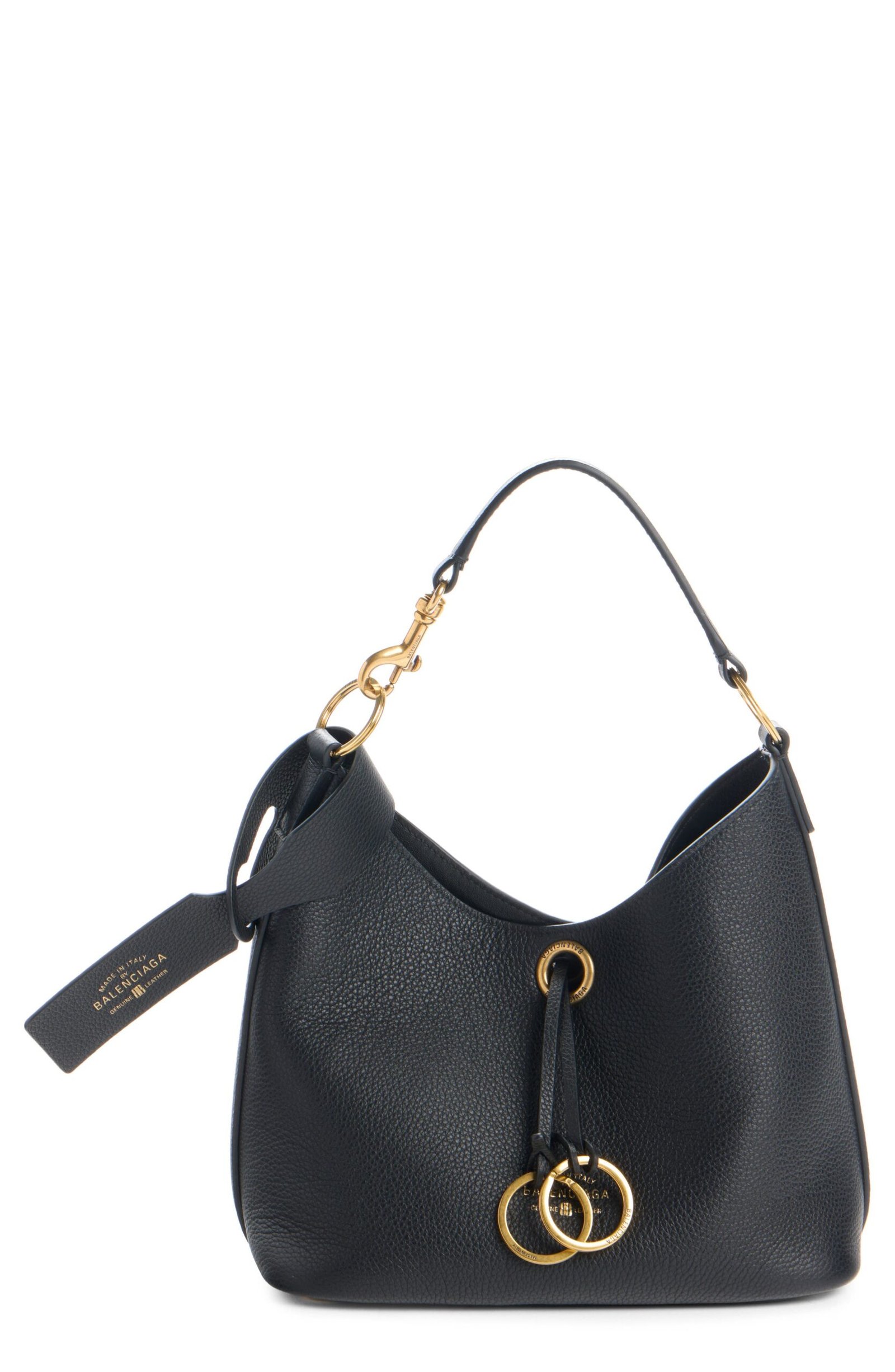 Balenciaga Small Carrie Grained Leather Hobo Bag