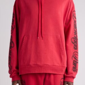 Balenciaga Big B Cursive Logo Embroidered Oversize Dry Fleece Hoodie
