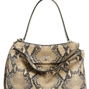 Balenciaga Medium Rodeo Python Print Leather Top Handle Bag