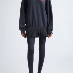 Balenciaga Hybrid Long Sleeve Cotton Sweatshirt Minidress
