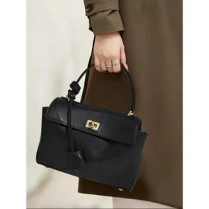 Women's Solid Color Tote Bag, Fashionable Large Capacity Shoulder Bag for Work & Daily Used, Casual Trendy Versatile High-quality Daily Commuting Bag