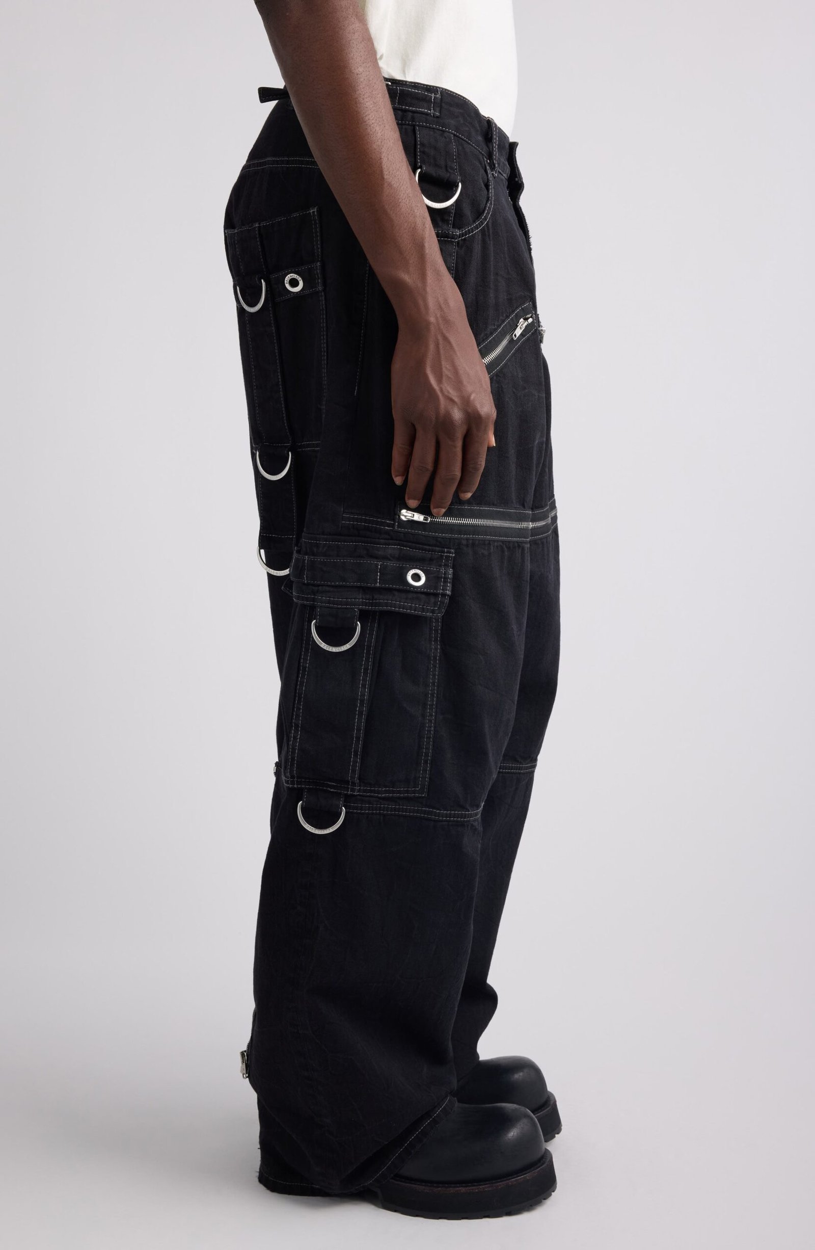 Balenciaga Cotton D-Ring Cargo Pants - Image 4