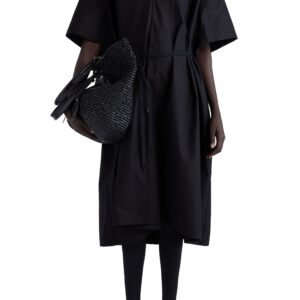 Balenciaga Hooded Cotton Poplin Midi Dress