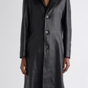 Balenciaga Fitted Leather Coat