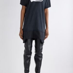 Balenciaga Luxury Embroidered Hybrid T-Shirt Dress