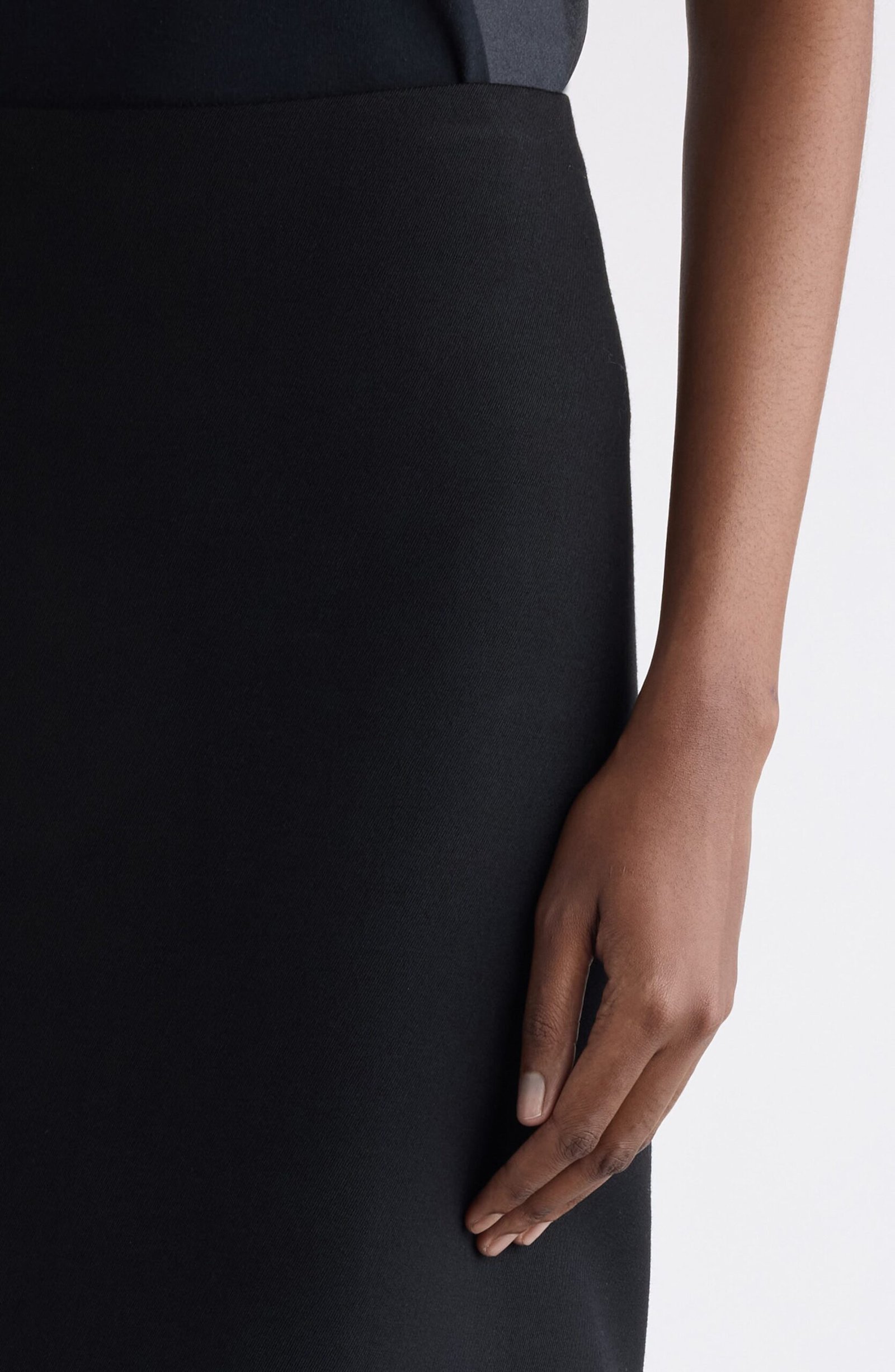 Balenciaga Wool Twill A-Line Midi Skirt - Image 5