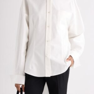 Balenciaga Classic Cotton & Silk Poplin Button-Up Shirt
