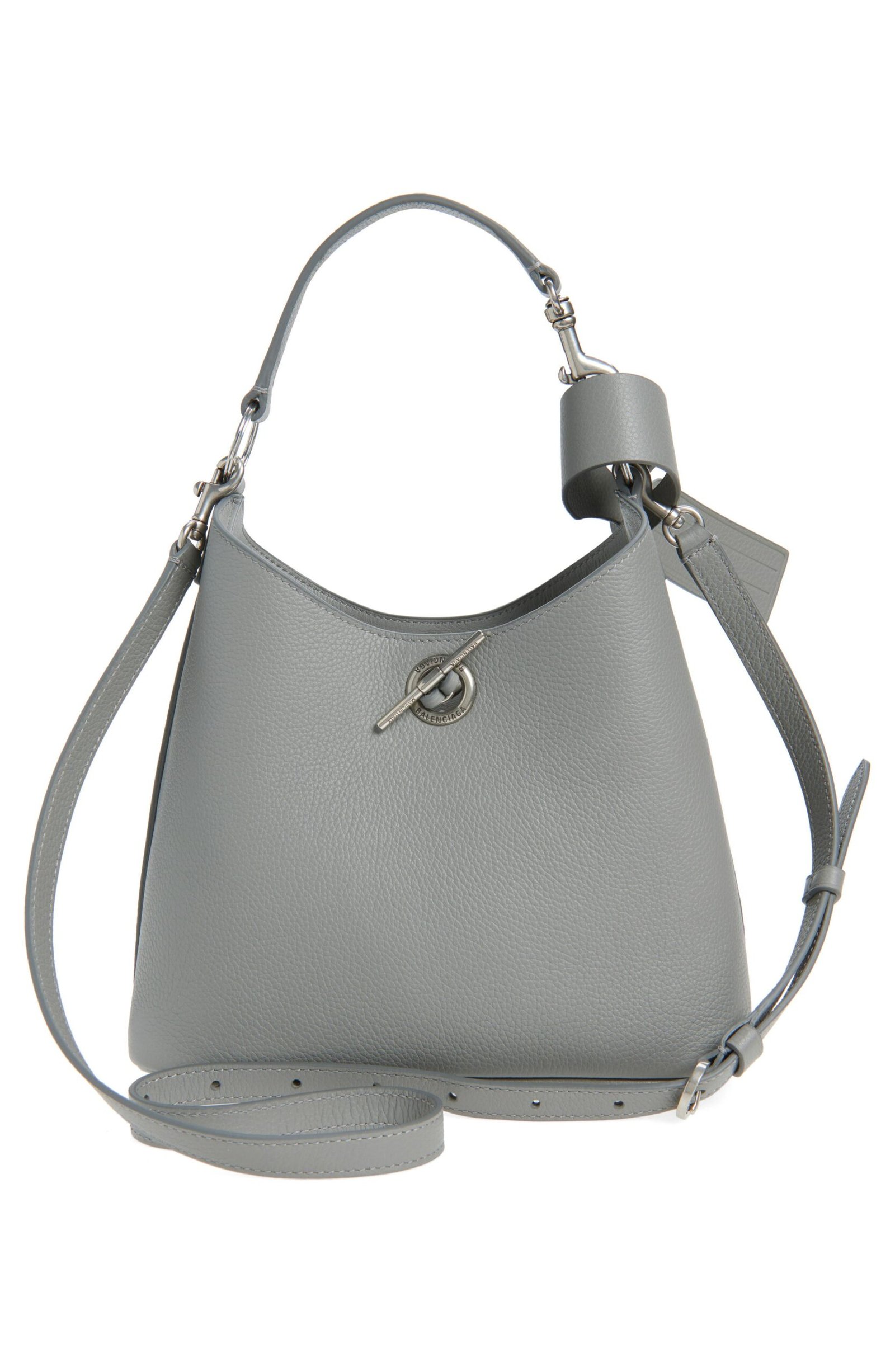 Balenciaga Small Carrie Grained Leather Hobo Bag - Image 8