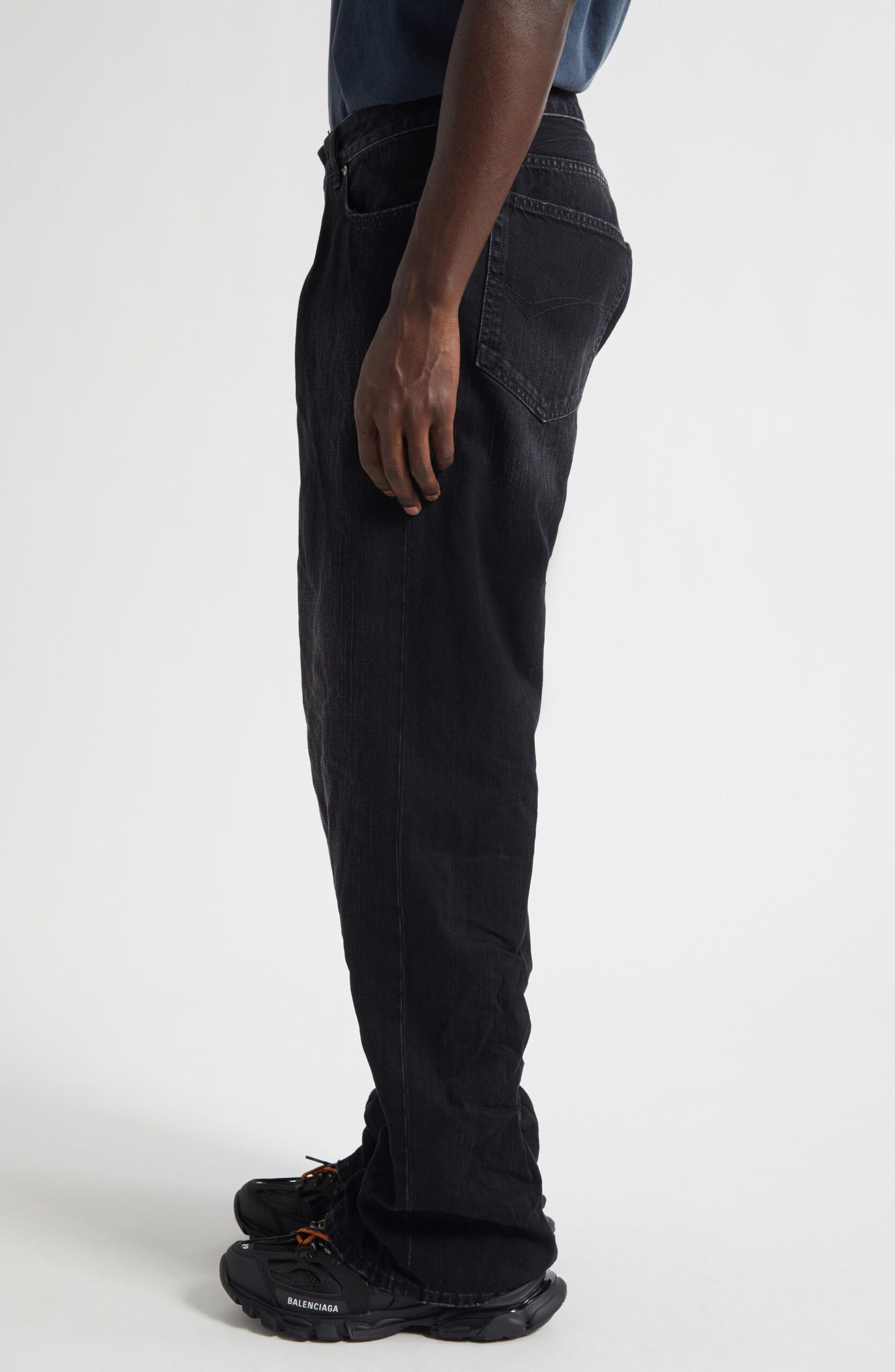 Balenciaga Distressed Relaxed Fit Jeans - Image 4