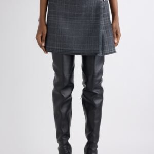 Balenciaga Tartan Wool Kilt Miniskirt