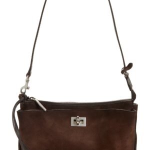 Balenciaga Rodeo Waxed Suede Sling Pouchette