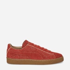 Danille Cathari Suede Fuzzy Sneakers Mars Red