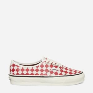 Authentic 44 Diamond Check Sneakers Red / Marshmallow