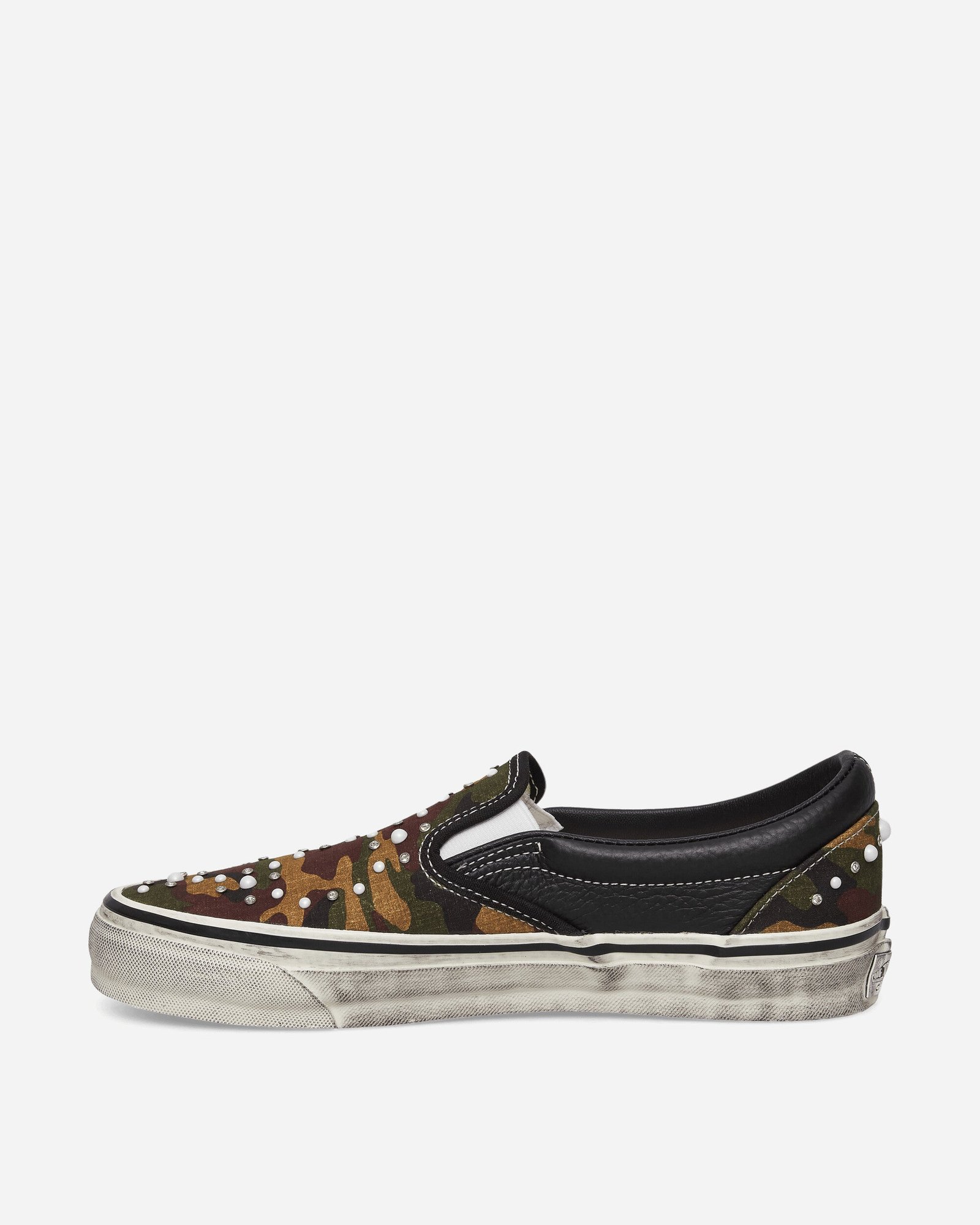 Premium Classic Slip-On Pearlized Sneakers Camo / Black - Image 3