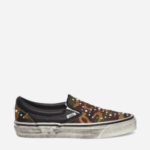 Premium Classic Slip-On Pearlized Sneakers Camo / Black
