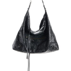 Balenciaga Le City Crinkled Leather Hobo Bag
