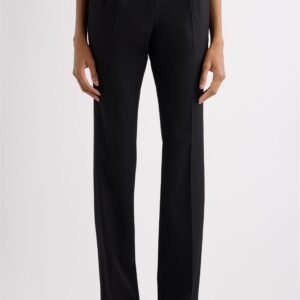 Balenciaga Slim Fit Pleated Tailored Wool Stretch Twill Pants