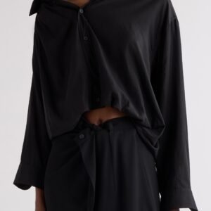 Balenciaga One-Shoulder Button-Up Shirt