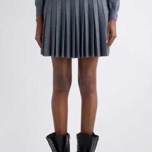 Balenciaga Pleated Wool Skirt