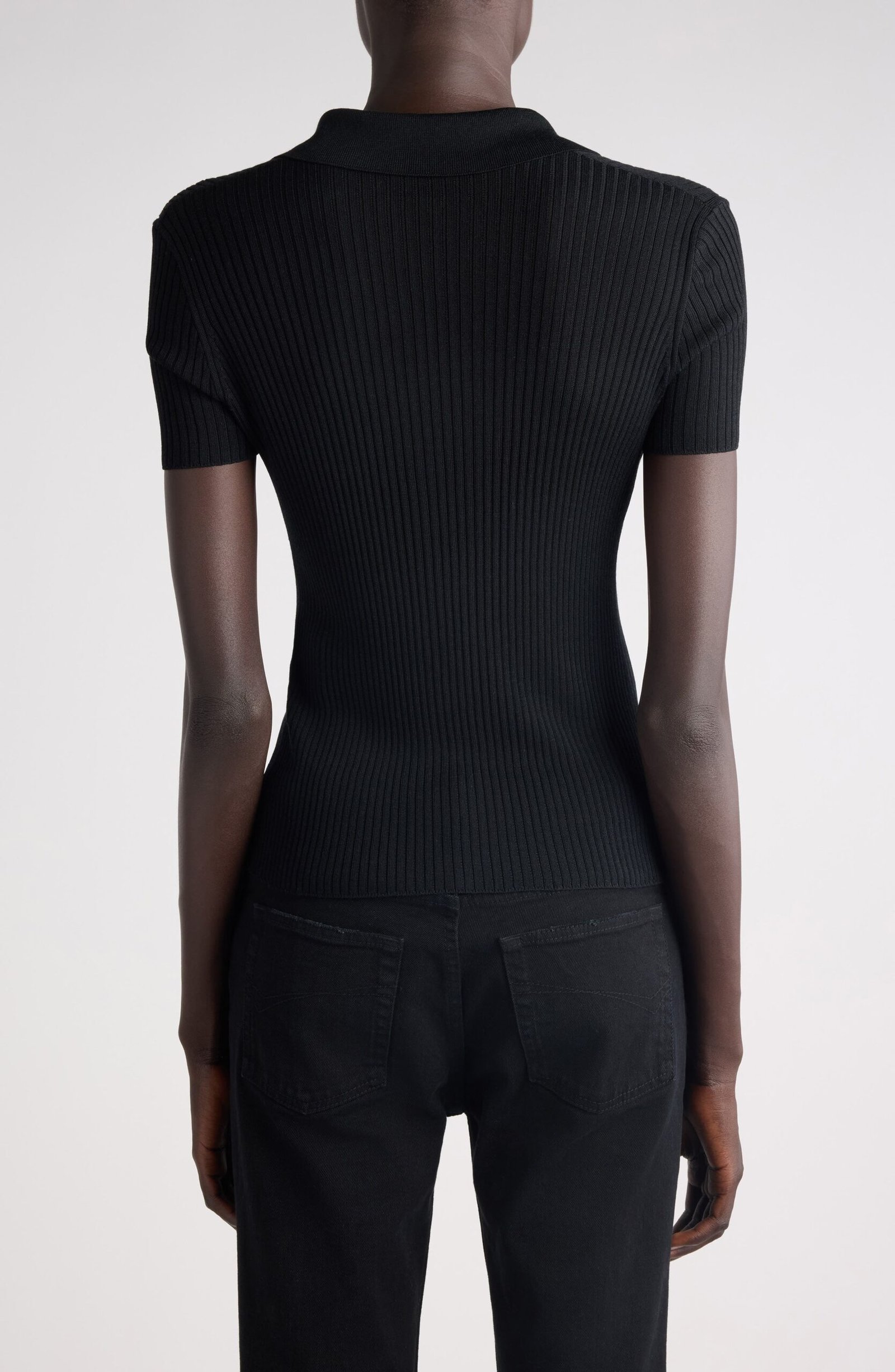 Balenciaga Short Sleeve Rib Top - Image 2