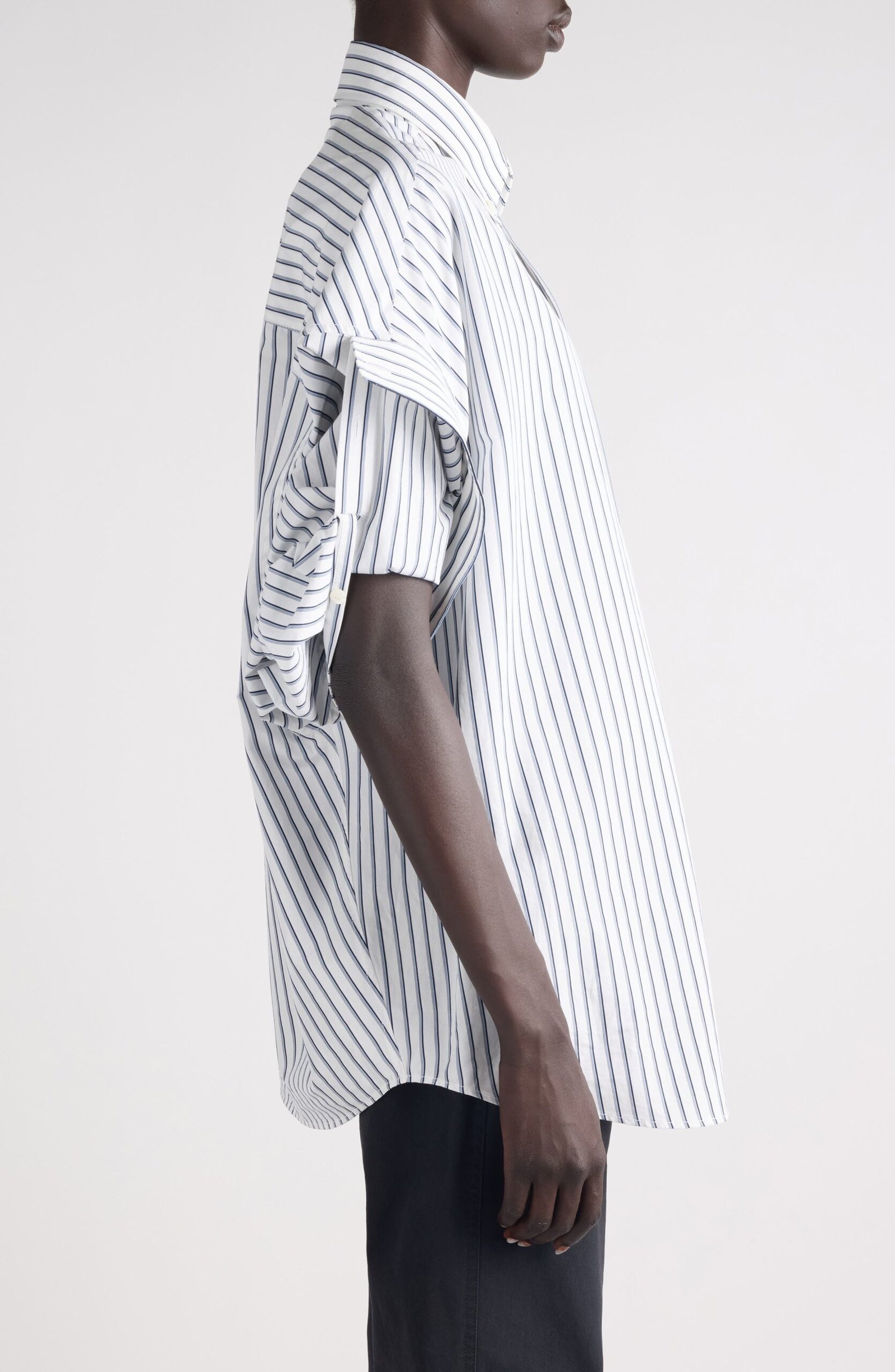 Balenciaga Tucked Short Sleeve Button-Down Shirt - Image 4