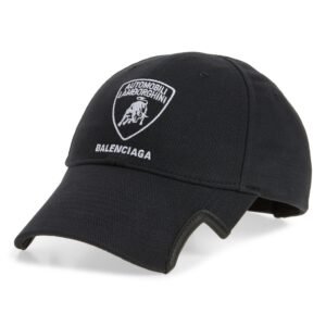 Balenciaga x Automobili Lamborghini Logo Embroidered Adjustable Baseball Cap