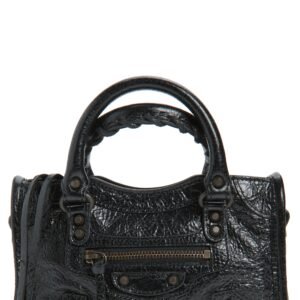 Balenciaga Nano Le City Arena Leather Top Handle Bag