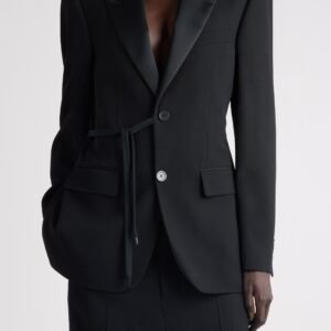 Balenciaga Side Tie Wool Tuxedo Jacket
