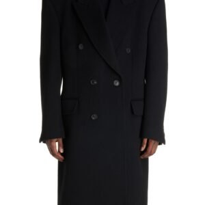 Balenciaga Double Breasted Wool Topcoat