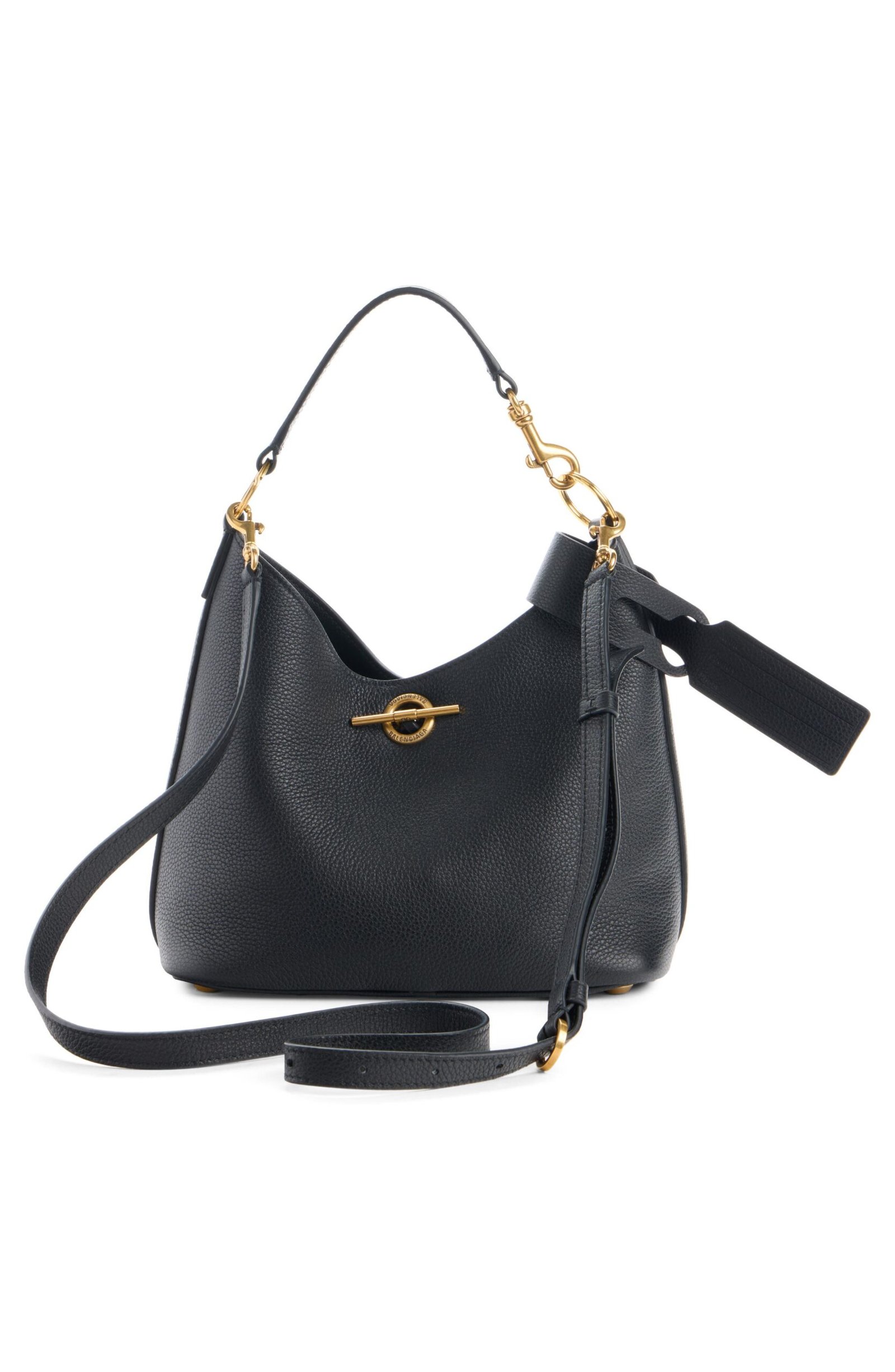 Balenciaga Small Carrie Grained Leather Hobo Bag - Image 4