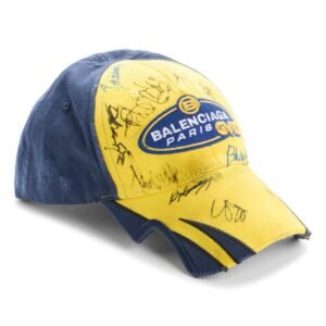 Balenciaga Banana Distressed Cotton Twill Baseball Cap