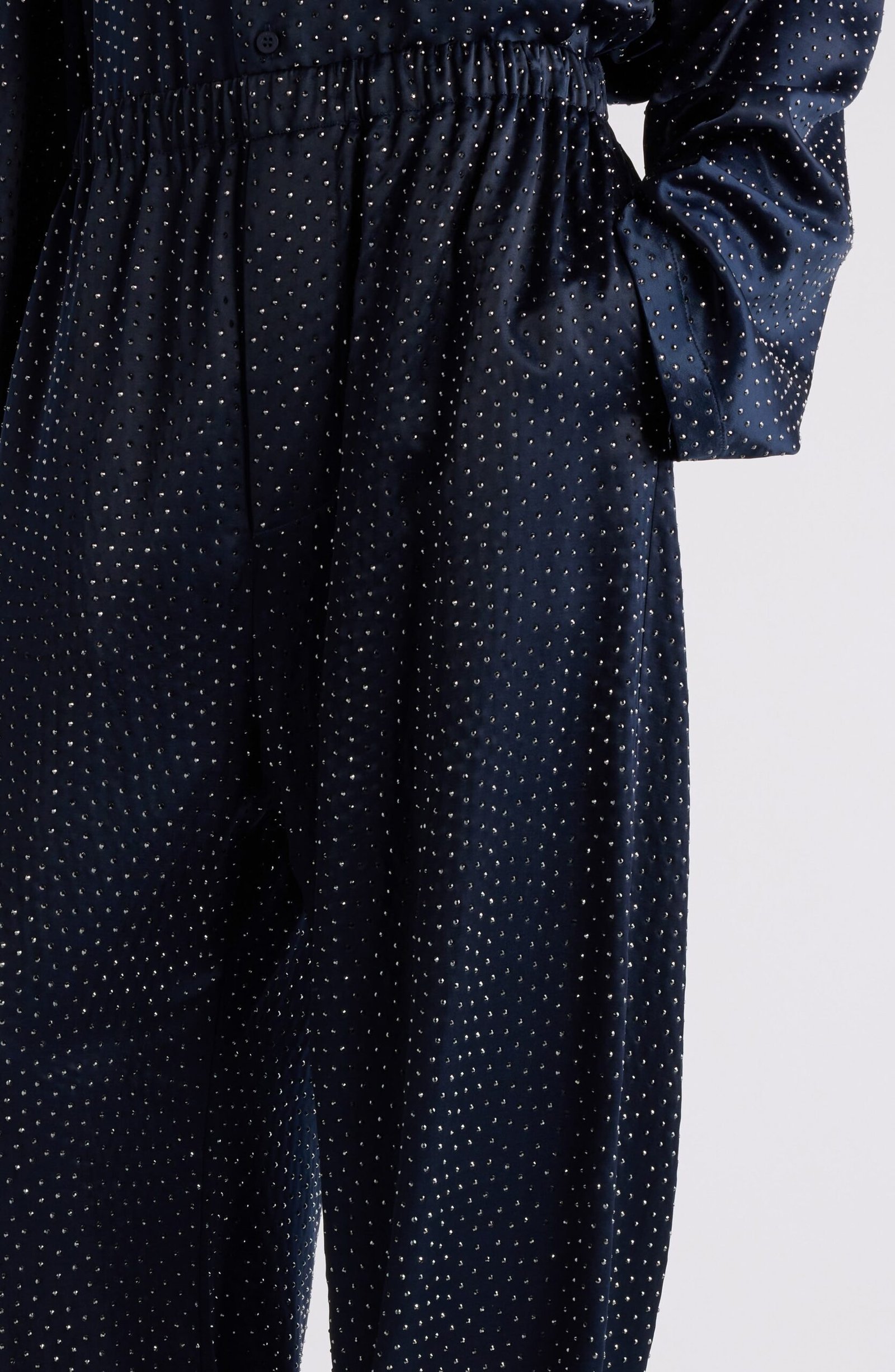 Balenciaga Crystal Embellished Satin Pajama Pants - Image 5