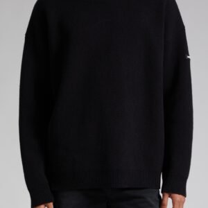 Balenciaga Oversize Double Face Wool Blend Crewneck Sweater