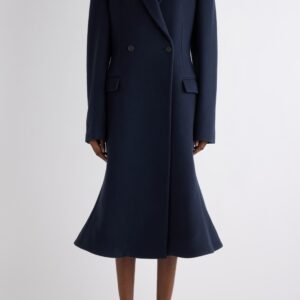 Balenciaga Godet Wool Midi Coat